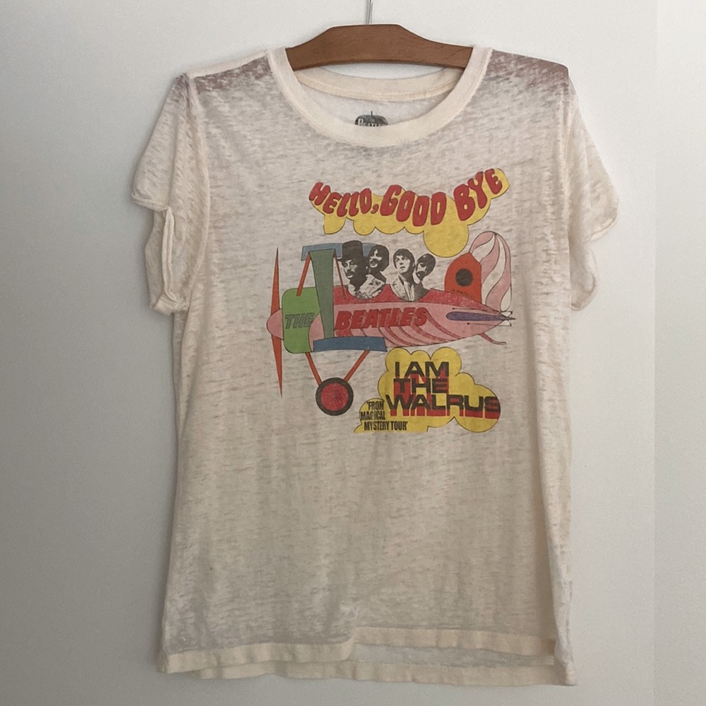 The Beatles branded burnout T, Size Medium. EUC!